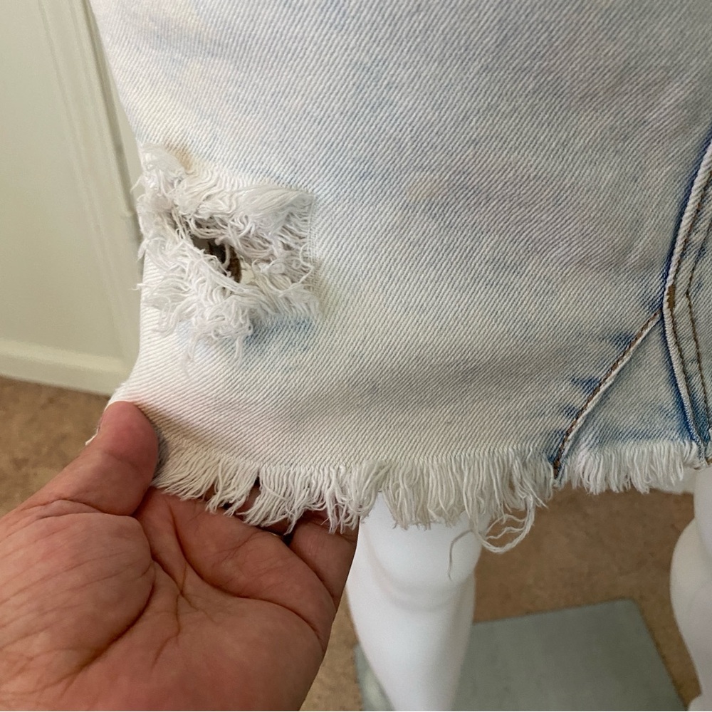 Wonderly Distressed Denim Mini Skirt - Picture 6 of 15